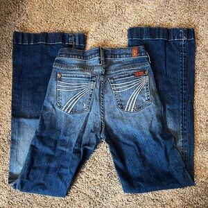 7 For All Mankind Dark Blue Bootcut Jeans